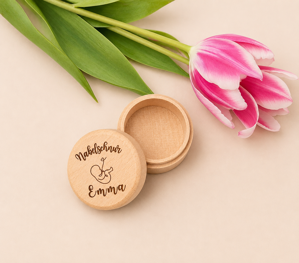 Nabelschnurbox aus Holz
